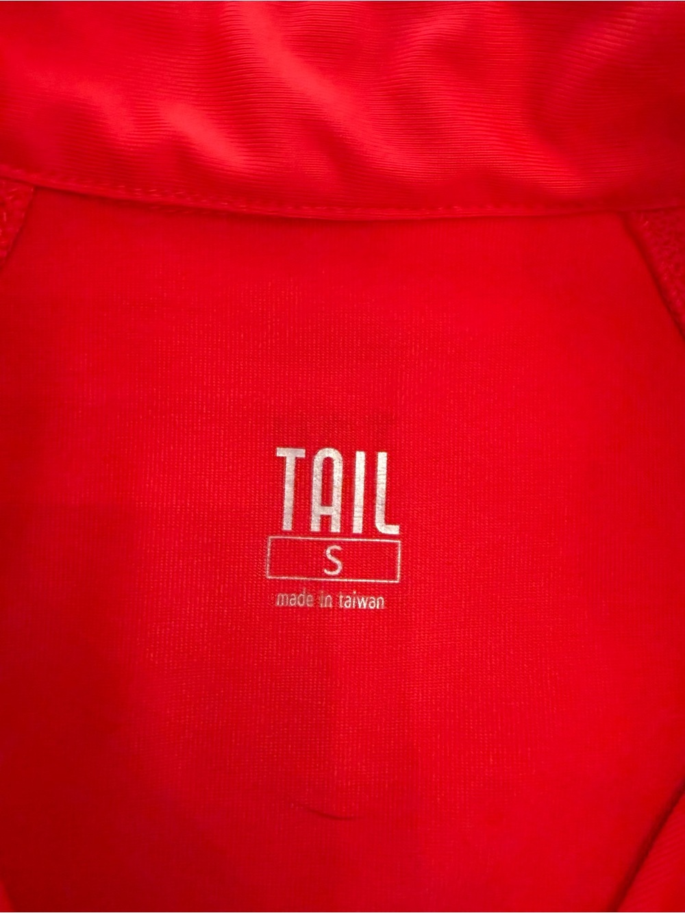 Red Short Sleeve Zip-Front Performance Tee - Picture 3 of 6